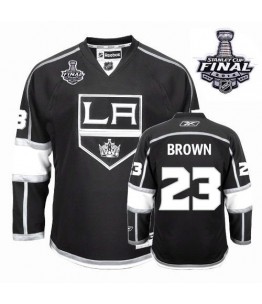 NHL Dustin Brown Los Angeles Kings Premier Home 2014 Stanley Cup Reebok Jersey - Black