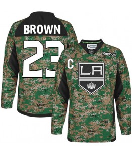 NHL Dustin Brown Los Angeles Kings Camo Premier Veterans Day Practice Reebok Jersey - Brown