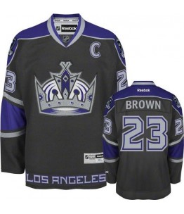 NHL Dustin Brown Los Angeles Kings Youth Authentic Third Reebok Jersey - Black