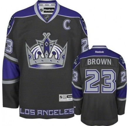 NHL Dustin Brown Los Angeles Kings Youth Authentic Third Reebok Jersey - Black