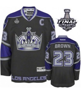 NHL Dustin Brown Los Angeles Kings Youth Premier Third 2014 Stanley Cup Reebok Jersey - Black