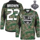 NHL Dustin Brown Los Angeles Kings Youth Camo Authentic 2014 Stanley Cup Veterans Day Practice Reebok Jersey - Brown