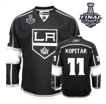 NHL Anze Kopitar Los Angeles Kings Premier Home 2014 Stanley Cup Reebok Jersey - Black