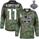 NHL Anze Kopitar Los Angeles Kings Authentic 2014 Stanley Cup Veterans Day Practice Reebok Jersey - Camo