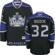 NHL Jonathan Quick Los Angeles Kings Authentic Third Reebok Jersey - Black