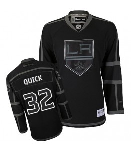 NHL Jonathan Quick Los Angeles Kings Authentic Reebok Jersey - Black Ice