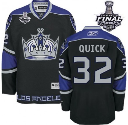 NHL Jonathan Quick Los Angeles Kings Premier Third 2014 Stanley Cup Reebok Jersey - Black