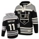NHL Anze Kopitar Los Angeles Kings Old Time Hockey Authentic Sawyer Hooded Sweatshirt Jersey - Black