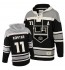 NHL Anze Kopitar Los Angeles Kings Old Time Hockey Authentic Sawyer Hooded Sweatshirt Jersey - Black