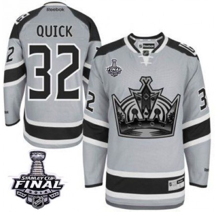 NHL Jonathan Quick Los Angeles Kings Premier 2014 Stanley Cup 2014 Stadium Series Reebok Jersey - Grey