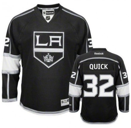 NHL Jonathan Quick Los Angeles Kings Youth Authentic Home Reebok Jersey - Black