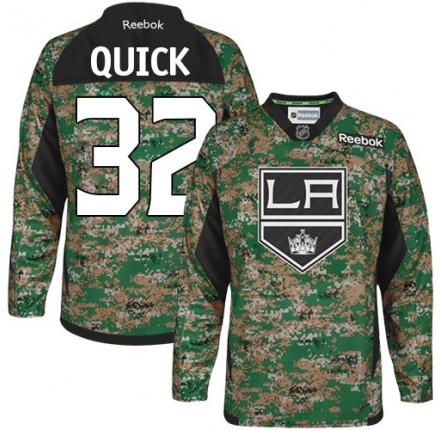 NHL Jonathan Quick Los Angeles Kings Youth Authentic Veterans Day Practice Reebok Jersey - Camo