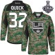 NHL Jonathan Quick Los Angeles Kings Youth Premier 2014 Stanley Cup Veterans Day Practice Reebok Jersey - Camo