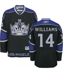 NHL Justin Williams Los Angeles Kings Authentic Third Reebok Jersey - Black