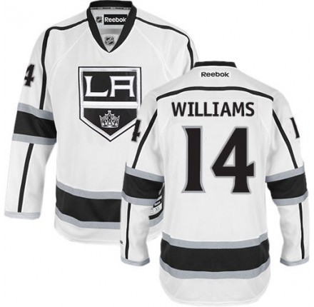NHL Justin Williams Los Angeles Kings Authentic Away Reebok Jersey - White