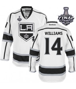 NHL Justin Williams Los Angeles Kings Premier Away 2014 Stanley Cup Reebok Jersey - White