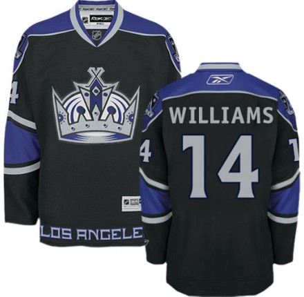 NHL Justin Williams Los Angeles Kings Youth Authentic Third Reebok Jersey - Black