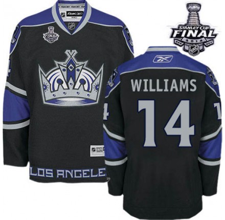 NHL Justin Williams Los Angeles Kings Youth Premier Third 2014 Stanley Cup Reebok Jersey - Black