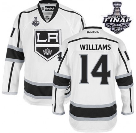 NHL Justin Williams Los Angeles Kings Youth Authentic Away 2014 Stanley Cup Reebok Jersey - White