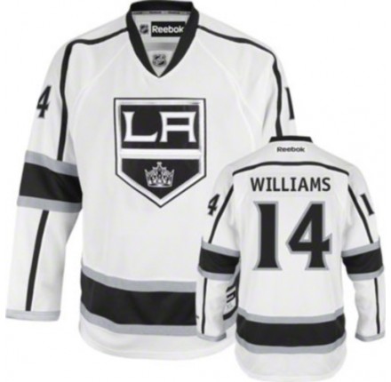 NHL Justin Williams Los Angeles Kings Youth Premier Away Reebok Jersey - White