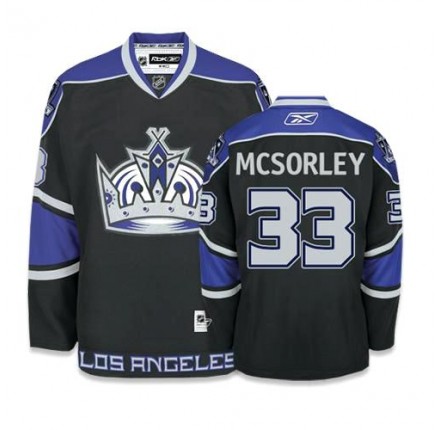 NHL Marty Mcsorley Los Angeles Kings Authentic Third Reebok Jersey - Black