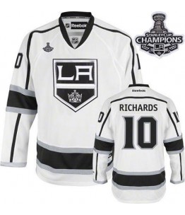 NHL Mike Richards Los Angeles Kings Authentic Away 2014 Stanley Cup Reebok Jersey - White