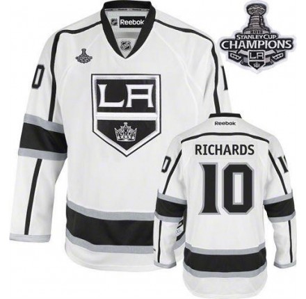 NHL Mike Richards Los Angeles Kings Premier Away 2014 Stanley Cup Reebok Jersey - White