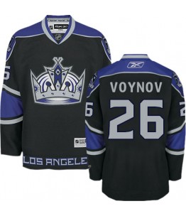 NHL Slava Voynov Los Angeles Kings Authentic Third Reebok Jersey - Black
