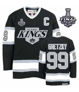NHL Wayne Gretzky Los Angeles Kings Authentic 2014 Stanley Cup Throwback CCM Jersey - Black