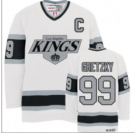 NHL Wayne Gretzky Los Angeles Kings Authentic Throwback CCM Jersey - White