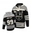 NHL Wayne Gretzky Los Angeles Kings Old Time Hockey Authentic Sawyer Hooded Sweatshirt Jersey - Black