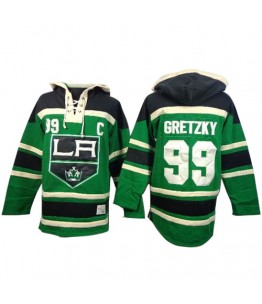NHL Wayne Gretzky Los Angeles Kings Old Time Hockey Premier St. Patrick's Day McNary Lace Hoodie Jersey - Green