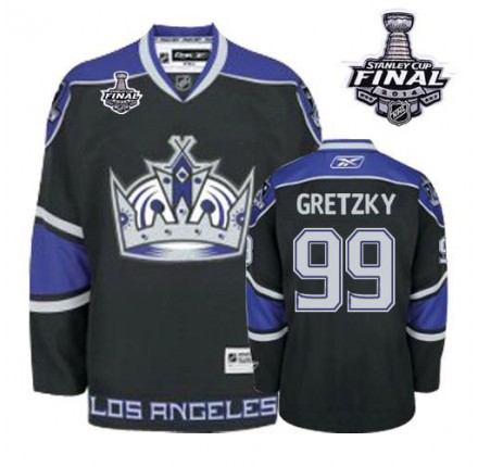 NHL Wayne Gretzky Los Angeles Kings Authentic Third 2014 Stanley Cup Reebok Jersey - Black