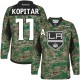 NHL Anze Kopitar Los Angeles Kings Youth Authentic Veterans Day Practice Reebok Jersey - Camo