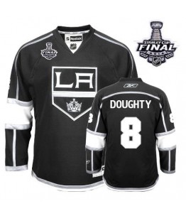 NHL Drew Doughty Los Angeles Kings Authentic Home 2014 Stanley Cup Reebok Jersey - Black