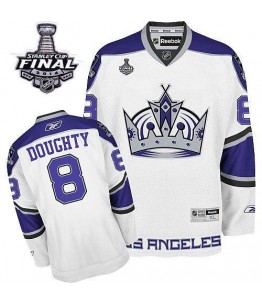 NHL Drew Doughty Los Angeles Kings Premier 2014 Stanley Cup Reebok Jersey - White