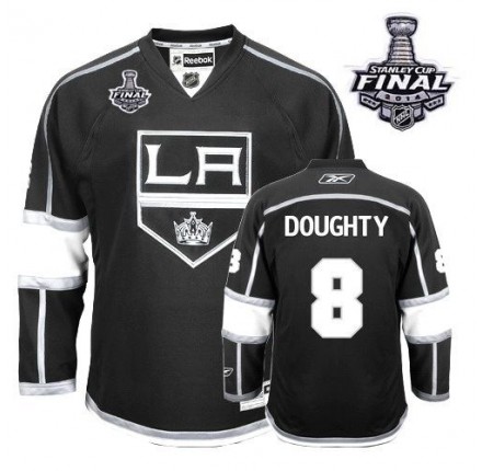 NHL Drew Doughty Los Angeles Kings Youth Authentic Home 2014 Stanley Cup Reebok Jersey - Black