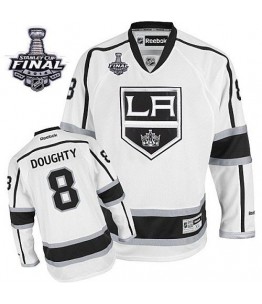 NHL Drew Doughty Los Angeles Kings Youth Premier Away 2014 Stanley Cup Reebok Jersey - White